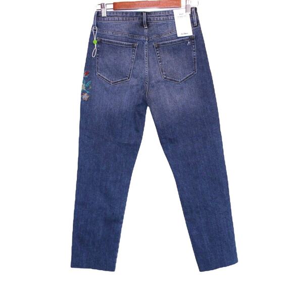 SAM EDELMAN The Mary Jane Embroidered Jeans High Rise, Cropped Women's Size 4 - Picture 6 of 11